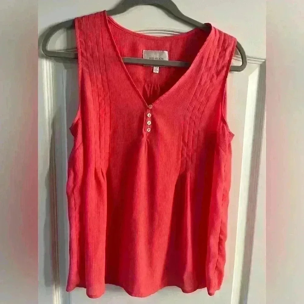 Skies Are Blue Women’s Size Medium Beautiful coral orange color blouse